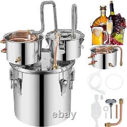 5GAL 20L 3 Pots Copper Distiller Moonshine Still Ethanol Alcohol Water Boiler