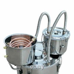 5GAL 20L 3 Pots Copper Distiller Moonshine Still Ethanol Alcohol Water Boiler