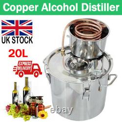 5GAL 20L Copper Distiller Moonshine Ethanol Alcohol Water Still Boiler Home New
