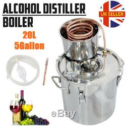 5GAL 20L Copper Distiller Moonshine Ethanol Alcohol Water Still Boiler Home UK