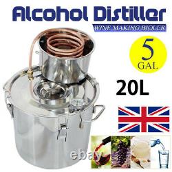 5GAL 20L Copper Distiller Moonshine Still Ethanol Alcohol Water Still Boiler