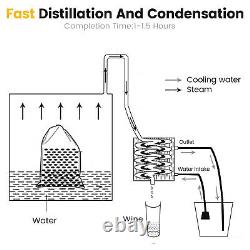 5GAL 20L Copper Distiller Moonshine Still Ethanol Alcohol Water Still Boiler Kit