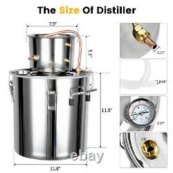 5GAL 20L Copper Distiller Moonshine Still Ethanol Alcohol Water Still Boiler Kit