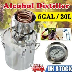 5GAL 20L Copper Distiller Moonshine Still Ethanol Alcohol Water Still Boiler NEW