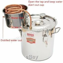 5GAL/22L Alcohol Moonshine Water Distiller Spirits Copper Home Stainless