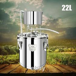 5GAL 22L Copper Distiller Moonshine Ethanol Alcohol Water Still Boiler Hydrosol