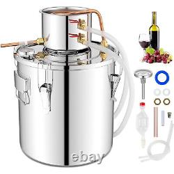 5Gal/20L 2Pots Water Alcohol Distiller Moonshine Still Wine Brewing Kit Home DIY