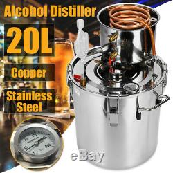 5Gal 20L Copper Alcohol Distiller Moonshine Ethanol Still Spirits Boiler