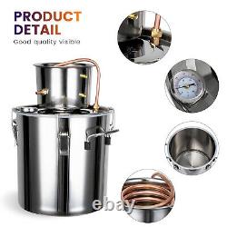 5Gal Alcohol Distiller Moonshine Still Spirits Water Home Brewing DIY Copper