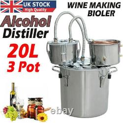 5Gal Moonshine Alcohol Distiller Copper Wine Maker Water Still Boiler Brewing UK