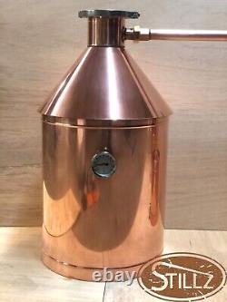 6 Gal 4 Cap Logic Copper Moonshine Still with Ball Valve Drain, Thumper+Worm