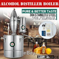 70L Home Brew Water Alcohol Wine Distiller Stainless Copper Moonshine Still