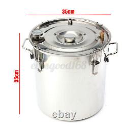 8 Gal 12/20/35L Stainless Alcohol Moonshine Water Copper Home Distiller Brewing
