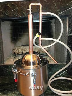 8 Gallon Copper Alcohol Moonshine Ethanol Still E-85 Reflux HD8 Stainless Boiler