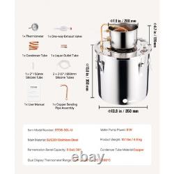 8 Gallon Stainless Steel Moonshine Still Distillation Kit for Home Brewing