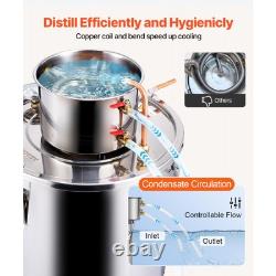 8 Gallon Stainless Steel Moonshine Still Distillation Kit for Home Brewing