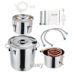 8Gal 30L Moonshine Water Alcohol Distiller DIY Whiskey Still Boiler +Copper Tube