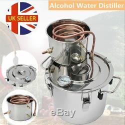 8L Alcohol Distiller Moonshine Copper Wine Maker Water Still Boiler Stainless UK