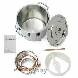 8L Moonshine Spirits Brewing Water Still Copper Distiller Alcohol Wine DIY Kit