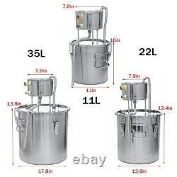 9GAL 35L Efficient Distiller Alambic Moonshine Alcohol Still Stainless Copper