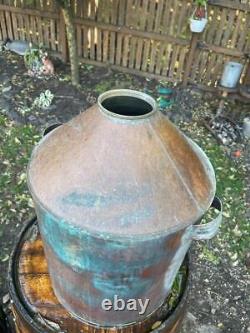 ANTIQUE COPPER LARGE MOONSHINE WHISKY STILL POT BOILER Prohibition Art