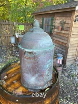 ANTIQUE COPPER MOONSHINE WHISKY STILL With COIL TRUE PIECE AMERICAN HISTORY