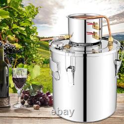 Alcohol Moonshine Still 5Gal/20L 2 Pots Water Distiller Home Wine Still Kit