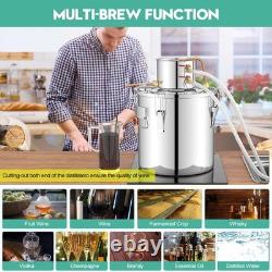 Alcohol Moonshine Still 5Gal/20L 2 Pots Water Distiller Home Wine Still Kit