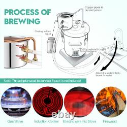 Alcohol Moonshine Still 5Gal/20L 2 Pots Water Distiller Home Wine Still Kit