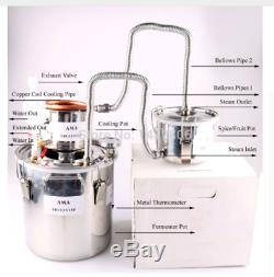 Alcohol Spirits Distiller DIY Home Brew Moonshine Boiler Still Oil 3 Piece Part