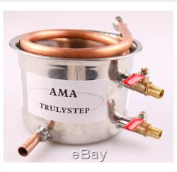 Alcohol Spirits Distiller DIY Home Brew Moonshine Boiler Still Oil 3 Piece Part