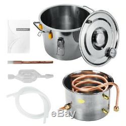 Alcohol Spirits Distiller DIY Home Brew Moonshine Boiler Still Oil Pot Ethanol