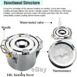 Alcohol Spirits Distiller DIY Home Brew Moonshine Boiler Still Oil Pot Ethanol