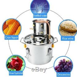 Alcohol Spirits Distiller DIY Home Brew Moonshine Boiler Still Oil Pot Ethanol