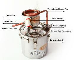 Alcohol Spirits Distiller DIY Home Brew Moonshine Boiler Still Oil Pot Ethanol