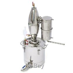 Alcohol Water Distiller Moonshine Still Boiler Stainless Copper With Water Pump