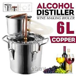 Alcohol Water Wine Distiller Moonshine Still Boiler Lightweight Copper DIY