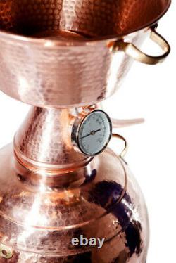 Alquitar Copper Still With Thermometer, 10 Litres, Alcohol, Hydrosol, Moonshine
