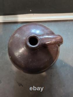 Antique 2-Gallon Whiskey Jug Brown Stoneware Beehive Crock Farmhouse Moonshine
