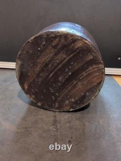 Antique 2-Gallon Whiskey Jug Brown Stoneware Beehive Crock Farmhouse Moonshine