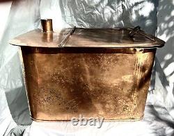 Antique American Folk Art Solid Copper Moonshine Still Pot Boiler 23x18x13