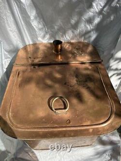 Antique American Folk Art Solid Copper Moonshine Still Pot Boiler 23x18x13