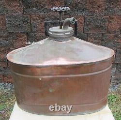 Antique American Folk Art Vintage Copper Moonshine Still Distilling Pot Boiler