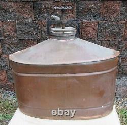 Antique American Folk Art Vintage Copper Moonshine Still Distilling Pot Boiler