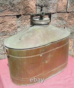 Antique American Folk Art Vintage Copper Moonshine Still Distilling Pot Boiler