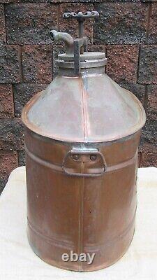 Antique American Folk Art Vintage Copper Moonshine Still Distilling Pot Boiler