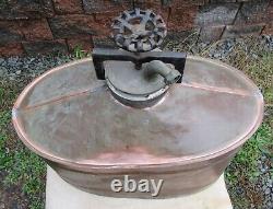 Antique American Folk Art Vintage Copper Moonshine Still Distilling Pot Boiler