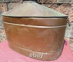 Antique American Folk Art Vintage Copper Moonshine Still Distilling Pot Boiler