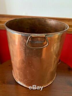 Antique Copper 12 Prohibition Whiskey Moonshine Beer Still Bucket Stock Pot