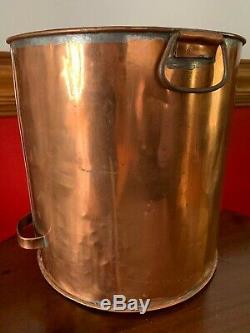 Antique Copper 12 Prohibition Whiskey Moonshine Beer Still Bucket Stock Pot